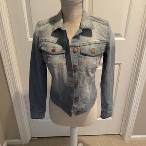 Jessica Simpson Blue Striped Jean Jacket